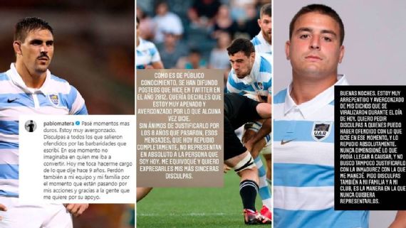 Suspendieron a tres jugadores de Los Pumas por posteos racistas ...